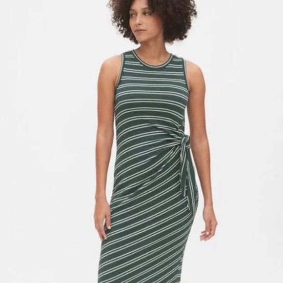 GAP Dresses Gap Striped Tie Midi Dress Poshmark